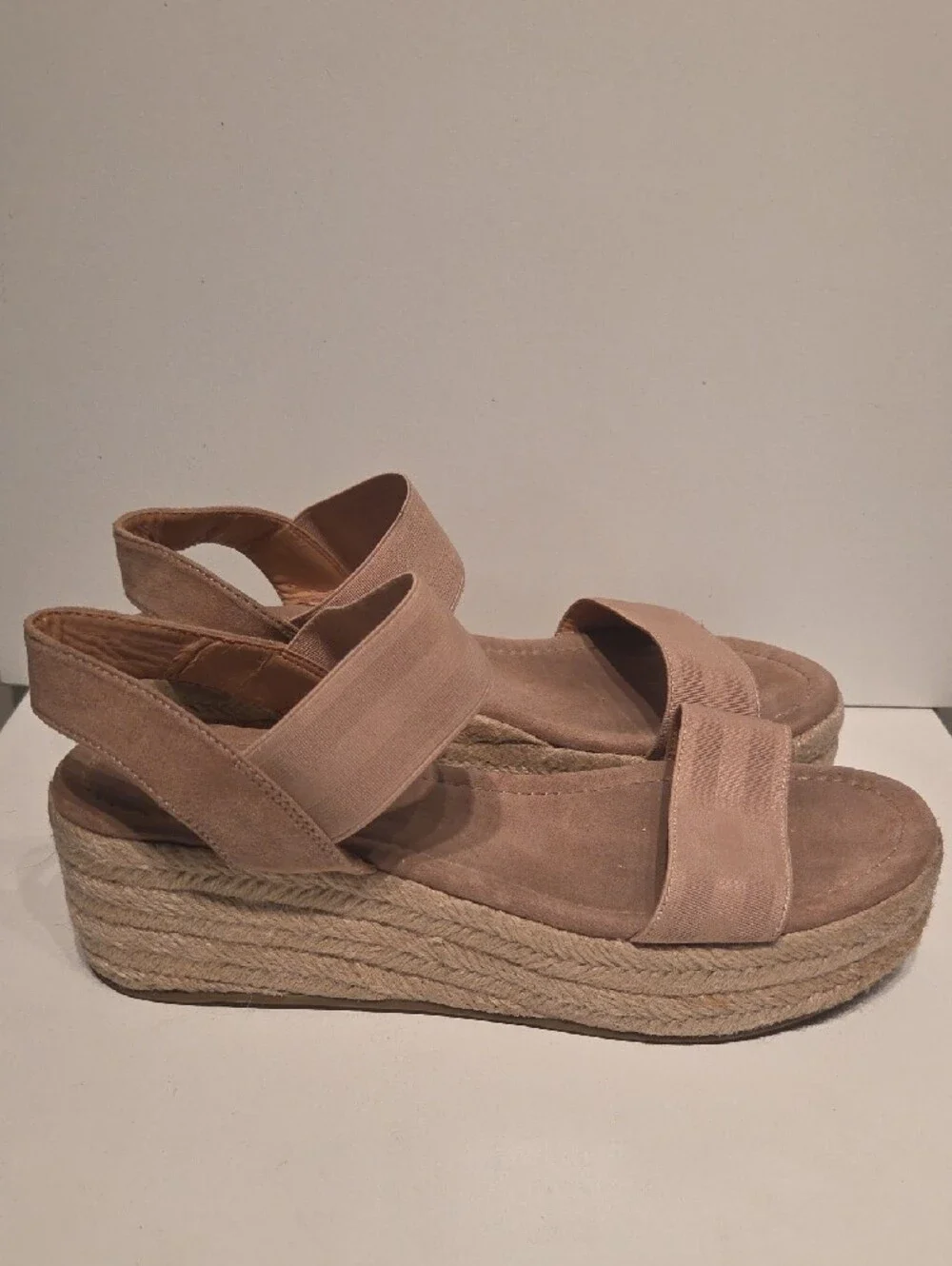 American Eagle Outfitters Taupe Espadrille Platform Sandals